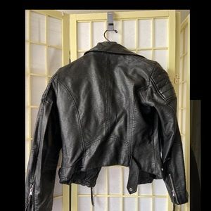 H&M leather moto jacket size 4